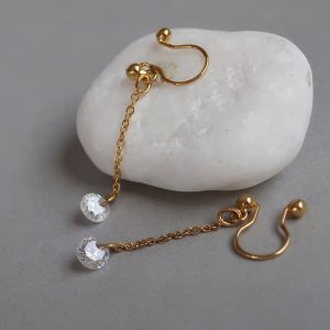 《無耳洞必備》垂墜感十足 璀璨晶鑽夾式耳環💎
